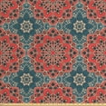 thumbnail image 1 of Ambesonne Mandala Fabric by the Yard Upholstery, Culture Flowers, 5 Yards, Dark Coral Slate Blue, 1 of 4