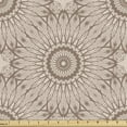 thumbnail image 1 of Ambesonne Mandala Fabric by the Yard Upholstery, Traditional Oriental Motif, 2 Yards, Pale Mauve Taupe Pale Tan, 1 of 5