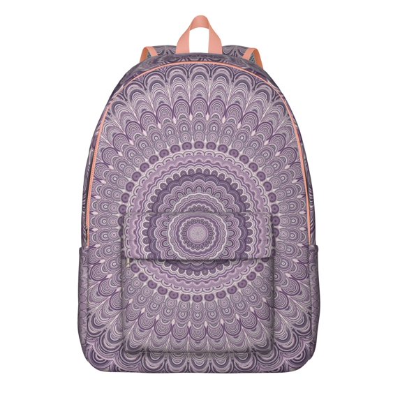 Mandala Floral Boho Backpack with Computer Pocket, Spacious College School Bookbag, Lightweight Daypack for Work and Travel, Wonderful Gift
