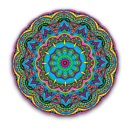 Mandala Flower - 5" Vinyl Sticker - For Car Laptop I-Pad - Waterproof Decal
