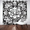 thumbnail image 1 of Mandala Flower Blackout Curtains For Bedroom, Mystery Black Lotus Grommets Curtains Room Darkening Soundproof Thermal Insulated, Bohemian Ethnic Drapes 52"W x 96"L (Pack of 2), 1 of 6