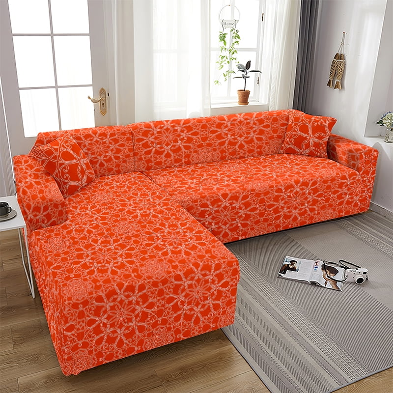 Mandala Flower Elastic Sofa Cover for Living Room Geometric Sofa Chaise Covers Lounge Sectional