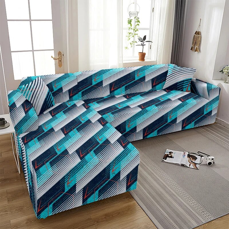 Mandala Flower Elastic Sofa Cover for Living Room Geometric Sofa Chaise Covers Lounge Sectional