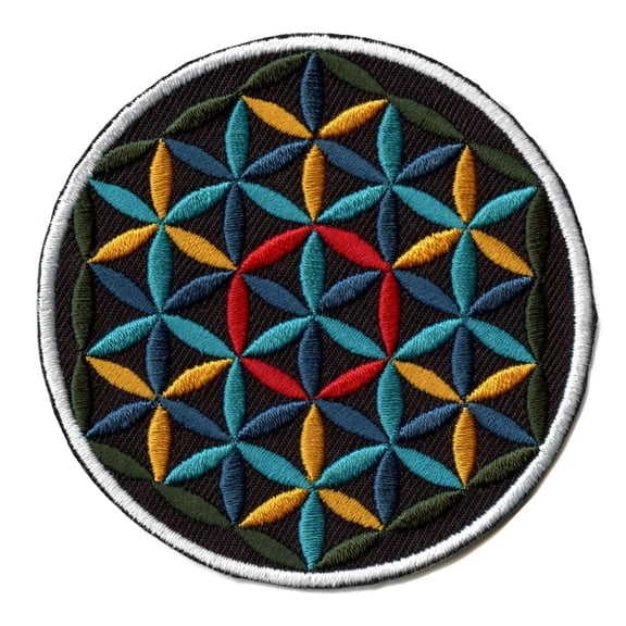 Mandala Flower Of Life Patch Art Pattern Embroidered Iron On