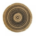 thumbnail image 1 of Mandala Flower Round Placemat - Farmhouse Jute Table Mats with Pompom Tassel 15 Inch Place Mat for Dining Room Kitchen Table Decor,1 Piece, 1 of 8