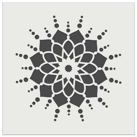 Mandala Flower Simple DIY Cookie Wall Craft Stencil - 4.5 Inch