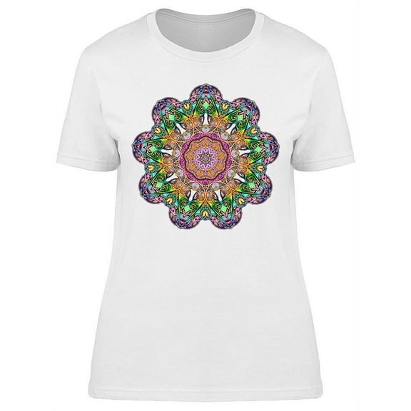 Mandala Geometric Circle Art T-Shirt Women -Image by Shutterstock, Female Medium