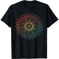 thumbnail image 1 of Mandala Geometry Sacred Fractal Art Yoga Mantra Good Vibe T-Shirt Black X-Large, 1 of 4