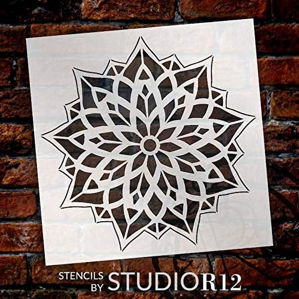 Mandala Reusable Stencil Set of 4 (7.9x7.9 inch) Painting Stencil, Laser  Cut Painting Template for DIY Decor, Painting on Wood, Airbrush, Rocks and