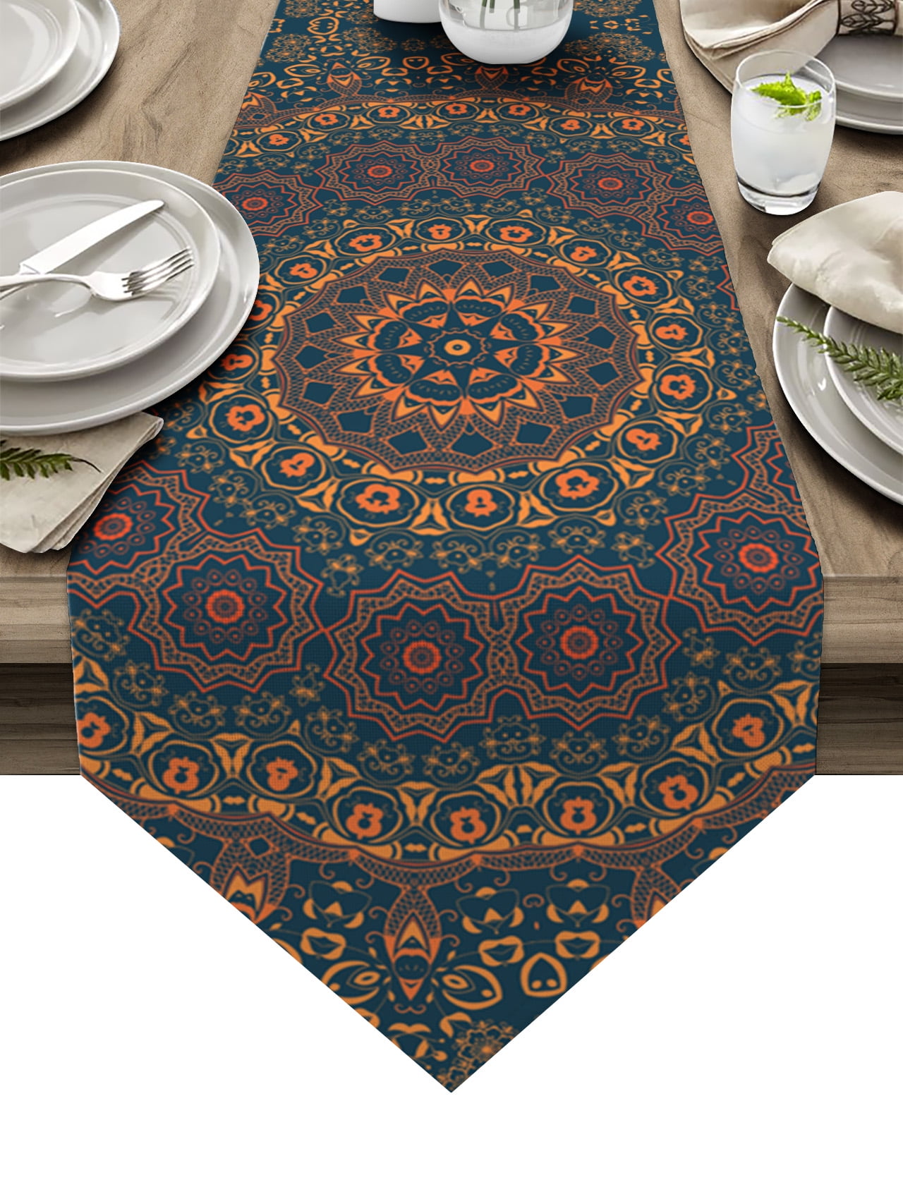 Mandala Golden Pattern Art Table Runner ration Home ration Table ration