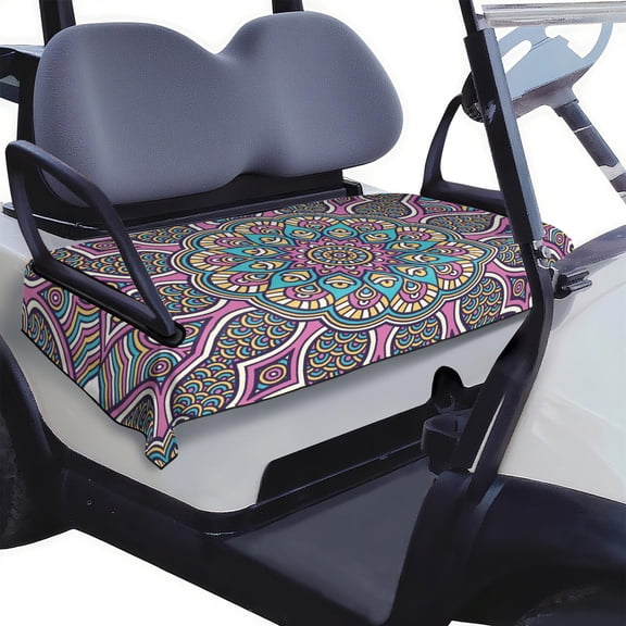 Mandala Golf Cart Front Seat Towel Blanket 51" x 31" - Premium Soft Microfiber Cover for EZGO, Club Car DS, Yamaha Drive Models