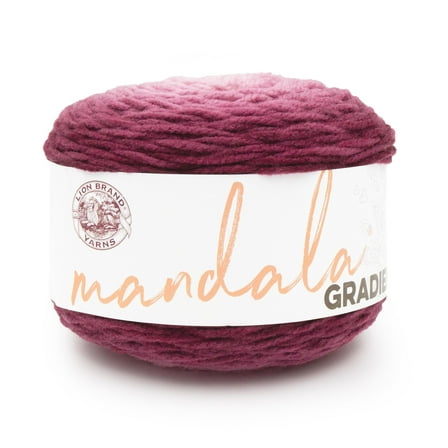 Lion Brand Mandala Gradient Burgundy Yarn
