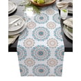 thumbnail image 1 of Mandala Grey Blue Texture Table Runner Home Wedding Table Flag Mat Table Centerpieces Decoration Party Dining Long Tablecloth, 1 of 6