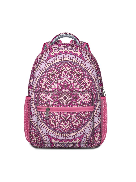 Backpack for Elementary , Sacred Tribal Geometric Style Daypack, Lightweight & Reflective with Multi-Pocket Design