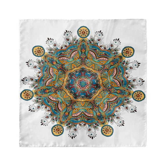 Mandala Head Scarf, Tribal Paisley Boho Art, Head Wrap, 3 Sizes, by Ambesonne