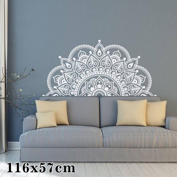 Mandala In Half Wall Sticker Wall Decal Decor Art Removable Room Home Mural