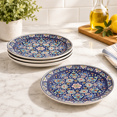 Side Salid Mandala Kaleidoscope 8.75 Inch Ceramic Salad Plates Set of 4 for ...