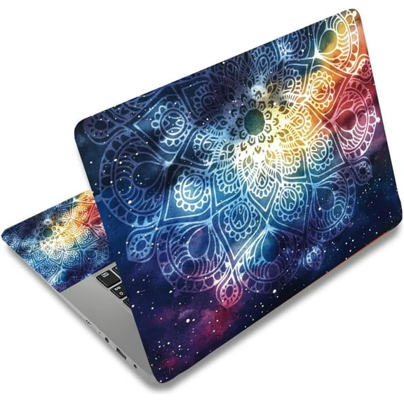 Mandala Laptop Cover Gradient Starry Sky Universal Laptop Skin 12 13 13.3 14 15 15.4 15.6 Inches Vinyl Stickers Removable Waterproof Notebook Personalized Protector DIY Making