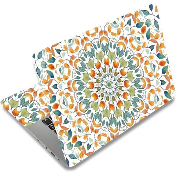 Mandala Laptop Skin Colourful Flower Laptop Sticker PVC Computer Stickers Dustproof Waterproof Art Decal Protector 12" 13" 13.3" 14" 15" 15.4" 15.6"