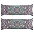 thumbnail image 1 of Mandala Long Body Pillow Cover – Soft & Breathable Meditation Fabric, Hidden Zipper, 20"x54", Psychedelic Trippy Print – Gift for Side Sleepers, Pregnancy, Zen Home Decor, 1 of 6