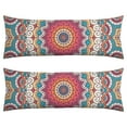 thumbnail image 1 of Mandala Long Body Pillow Cover – Soft & Breathable Meditation Fabric, Hidden Zipper, 20"x54", Psychedelic Trippy Print – Gift for Side Sleepers, Pregnancy, Zen Home Decor, 1 of 6