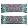 thumbnail image 1 of Mandala Long Body Pillow Cover – Soft & Breathable Meditation Fabric, Hidden Zipper, 20"x54", Psychedelic Trippy Print – Gift for Side Sleepers, Pregnancy, Zen Home Decor, 1 of 7