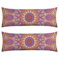thumbnail image 1 of Mandala Long Body Pillow Cover – Soft & Breathable Meditation Fabric, Hidden Zipper, 20"x54", Psychedelic Trippy Print – Gift for Side Sleepers, Pregnancy, Zen Home Decor, 1 of 6