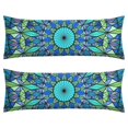 thumbnail image 1 of Mandala Long Body Pillow Cover – Soft & Breathable Meditation Fabric, Hidden Zipper, 20"x54", Psychedelic Trippy Print – Gift for Side Sleepers, Pregnancy, Zen Home Decor, 1 of 7