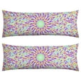 thumbnail image 1 of Mandala Long Body Pillow Cover – Soft & Breathable Meditation Fabric, Hidden Zipper, 20"x54", Psychedelic Trippy Print – Gift for Side Sleepers, Pregnancy, Zen Home Decor, 1 of 4