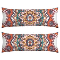 Mandala Long Body Pillow Cover – Soft & Breathable Meditation Fabric, Hidden Zipper, 20"x54", Psychedelic Trippy Print – Gift for Side Sleepers, Pregnancy, Zen Home Decor