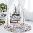 thumbnail image 1 of Mandala Machine Washable Area Rug 6R - Non-Slip & Safe Floor Rug - Stain Resistant Bedroom Rug - Comfortable Polyester Material Colorful Rug - Durable Modern Rug for Living Room - Living Room Rugs, 1 of 7