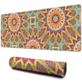 thumbnail image 1 of Mandala Mouse Mat: Add Charm to Your Office with Our Cute Design, Non-Slip Base, Waterproof & Stitched Edge Mousepad, Small Size 31.5x11.8 Inch, 1 of 7