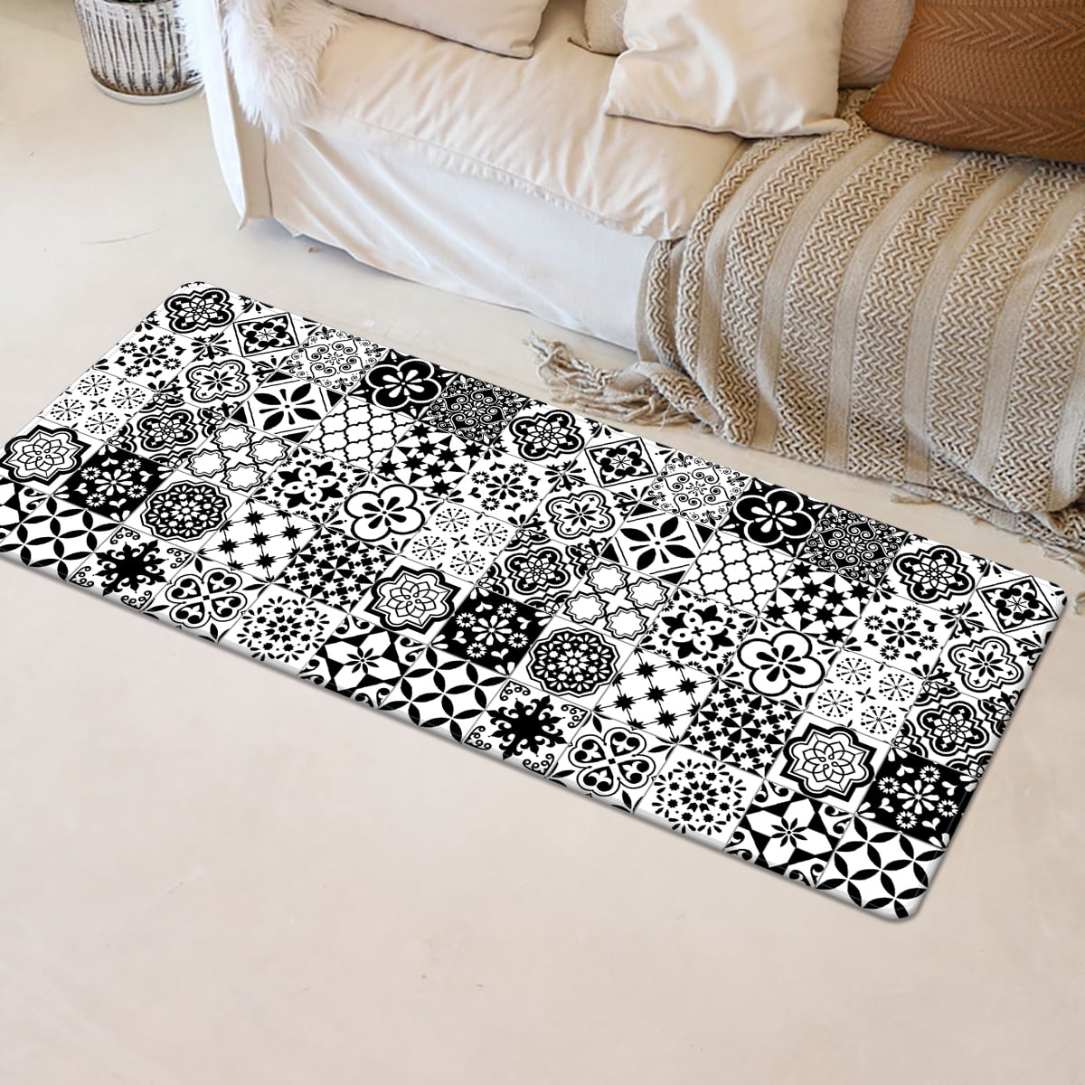 Used Rugs Mandala Patchwork Bedroom Carpet Bathroom Non-Slip Floor Rugs Used In ...