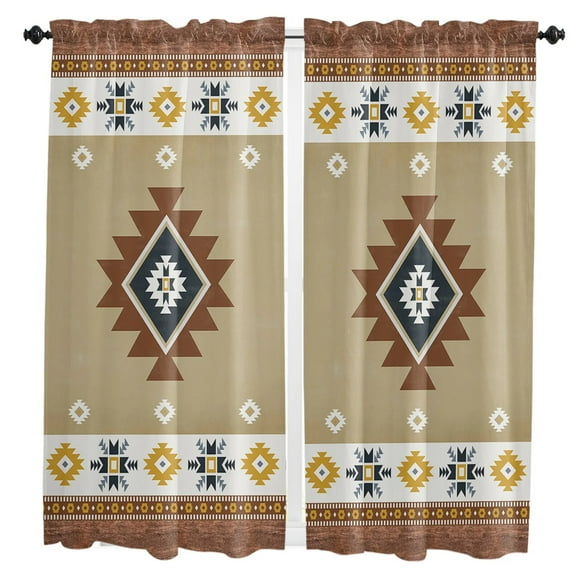 Mandala Pattern Ethnic Retro Curtain Home Decoration Living Room Short Curtains Window Treatments For Kitchen Bedroom