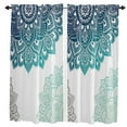 thumbnail image 1 of Mandala Pattern Gradient Small Curtain Rod Pocket Short Curtains Half Drapes Partition Cabinet Door Window Curtains Home Decor, 1 of 6
