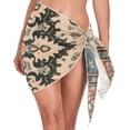 thumbnail image 1 of Mandala Pattern Retro Women Coverups Beach Cover Up Chiffon Swimsuit Bikini Wrap Short Skirt Beach Slit Tie Waist, 1 of 8