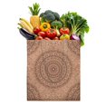 thumbnail image 1 of Mandala Pattern Reusable Shopping Tote Bag - Foldable Grocery Bag with Psychedelic Geometric Design, Large Capacity 16 x 15, Eco-Friendly & Washable, 1 of 5