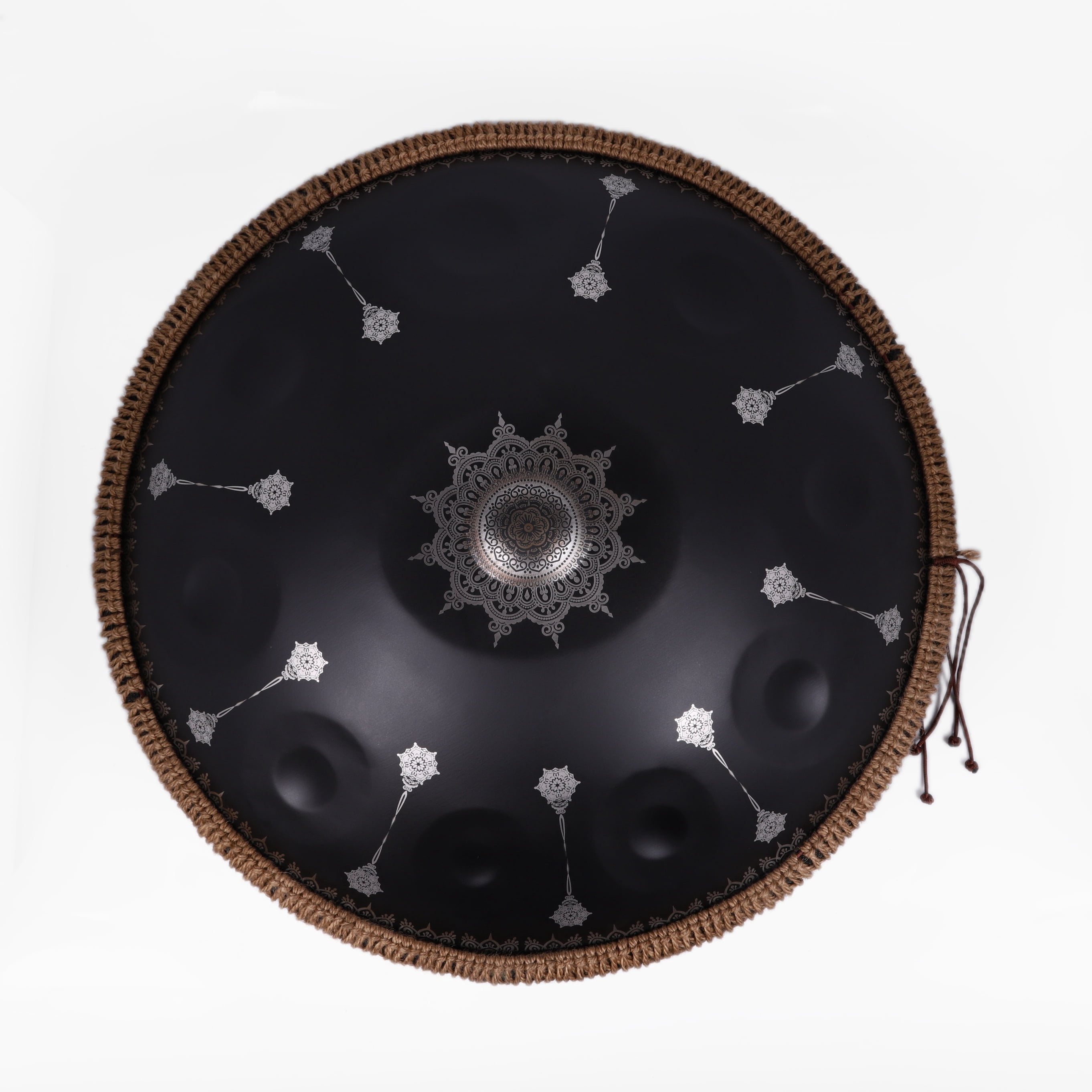 Mandala Pattern Steel Tongue Drum 440Hz - D Minor 10 Notes Handpan Percussion Instrument