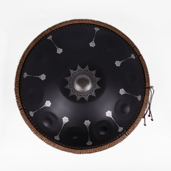 Mandala Pattern Steel Tongue Drum 440Hz - D Minor 10 Notes Handpan Percussion Instrument