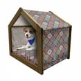 thumbnail image 1 of Mandala Pet House, Colorful Mosaic Tile Pattern with Abstract Floral Elements Turkish Culture, Outdoor & Indoor Portable Dog Kennel with Pillow and Cover, 5 Sizes, Multicolor, by Ambesonne, 1 of 5