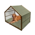 thumbnail image 1 of Mandala Pet House, Traditional Pattern with Flowers Eastern Influenced Design, Outdoor & Indoor Portable Dog Kennel with Pillow and Cover, 5 Sizes, Multicolor, by Ambesonne, 1 of 4