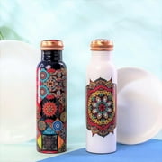 Mandala Print Combo Copper Bottle