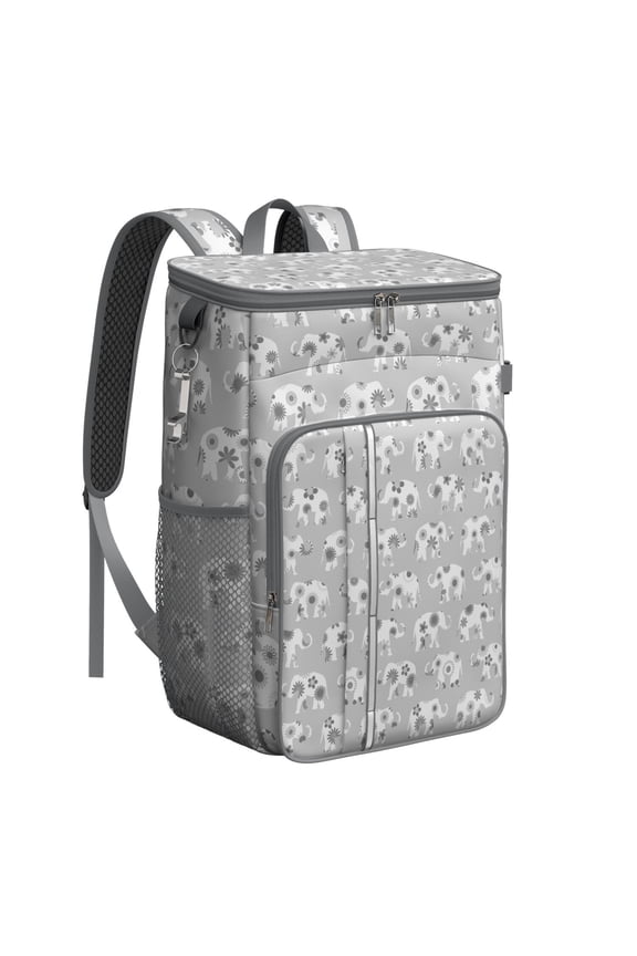 Mandala Print Cooler Backpack – Leakproof Insulated Lunch Bag with Ethnic Boho Design, Waterproof Backpack for Camping, Travel & Work