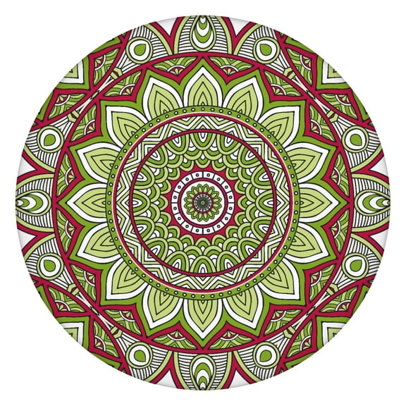 Mandala Round Elastic Tablecloth Ethnic Tribal Boho Waterproof Windproof Table Cover for Outdoor, Indoor (44 inches)