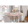 thumbnail image 1 of Mandala Round Tablecloth, Hand-Drawn Doodle Mandala with Leaves and Star, Circle Table Cloth Cover for Dining Room Kitchen Decoration, 60", Burnt Orange Orange, by Ambesonne, 1 of 1