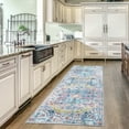 thumbnail image 1 of Mandala Rug Runners 2x6 for Bedrooms, Hallways, and Floor - Durable 2 x 6 ft Runner Rug Non Slip Washable Polyester Material Modern Home Rugs for Farmhouse, Living Room & Kitchen - Blue & Multi Color, 1 of 4