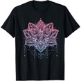 thumbnail image 1 of Mandala Shirt for Women Lotus Flower Graphic India Buddhism T-ShirtMen's and women's gift, black and white T-shirt, size: Extra large S-4XL, 1 of 4