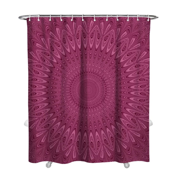 Mandala Shower Curtain Waterproof Bathroom Curtain with Hooks 72x84 Inch, Psychedelic Trippy Geometric Abstract Colorful Dreamy Pattern, Premium Fade-Resistant Polyester Fabric