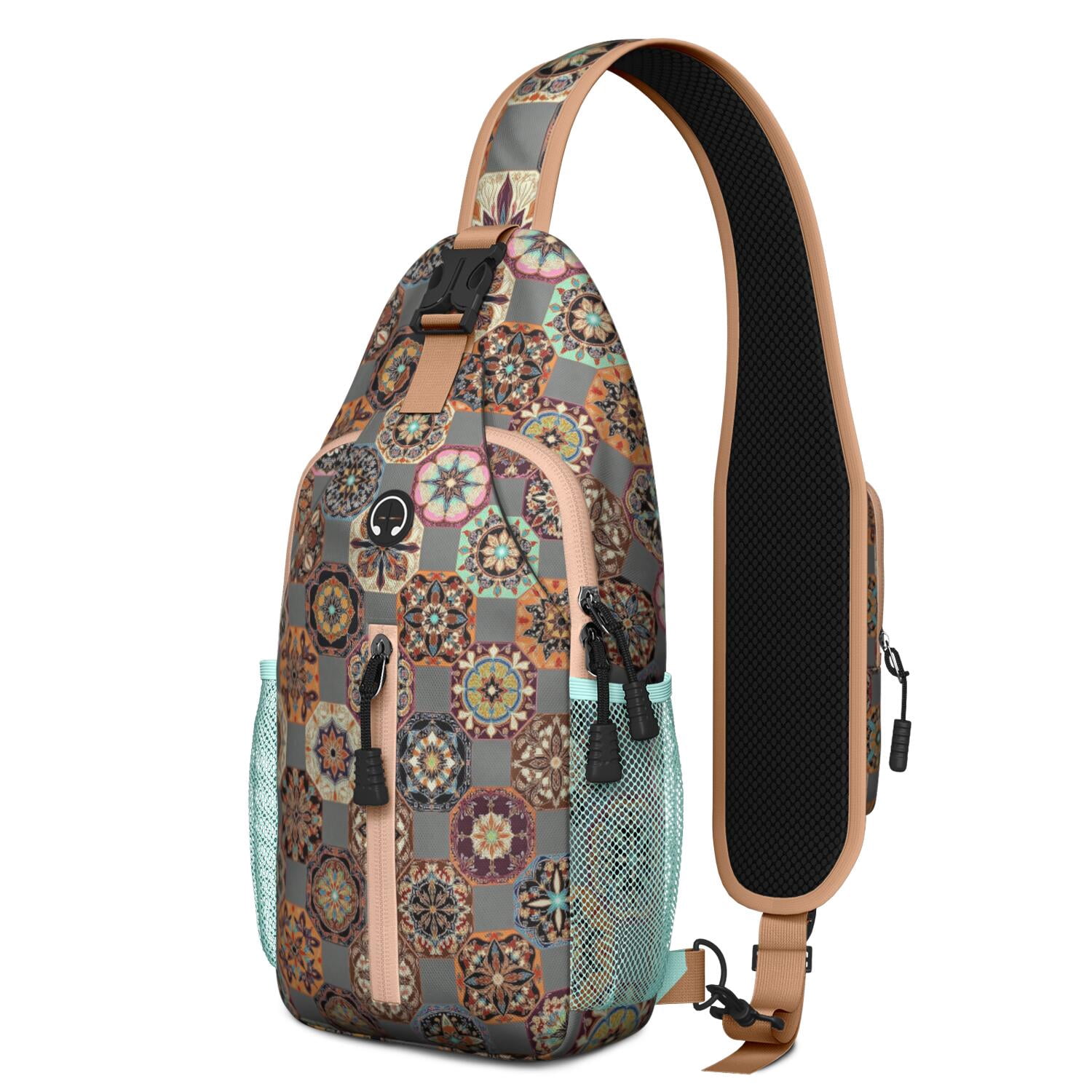 Mandala Sling Backpack for Women Men Travel Sling Bag Hiking Bag for Traveling Office Hiking Sling Pack Trendy Sling Backpack