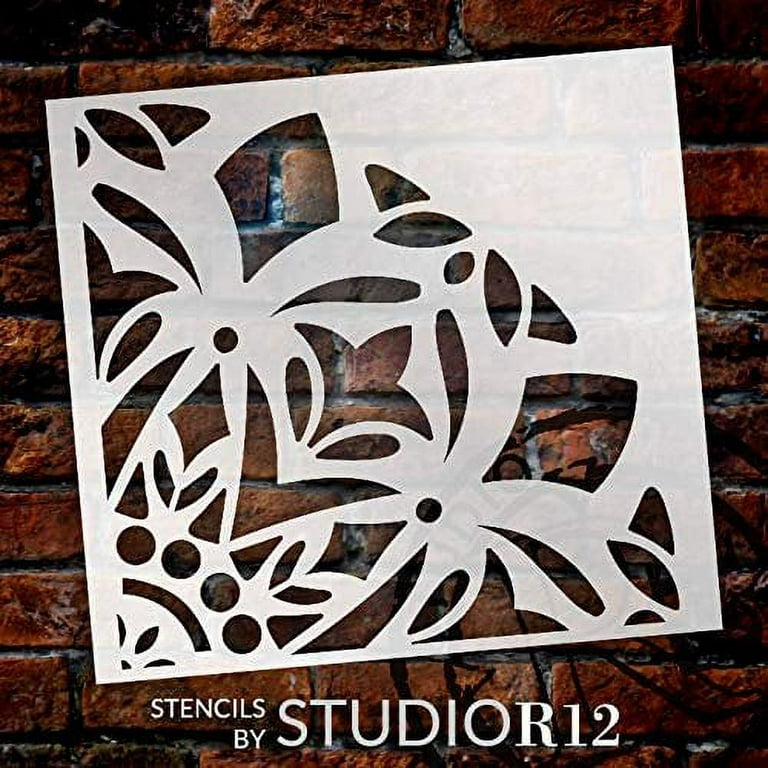 Mandala - Snow - Quarter Design Stencil by StudioR12 Reusable Mylar  Template Use to Paint Wood Signs - Pallets - Pillows - Wall Art - Floor  Tile -